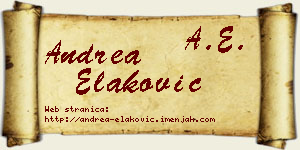 Andrea Elaković vizit kartica